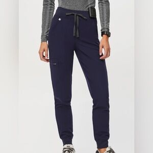 women's Navy Zamora High Waisted - Jogger Scrub Pants - XS / Navy